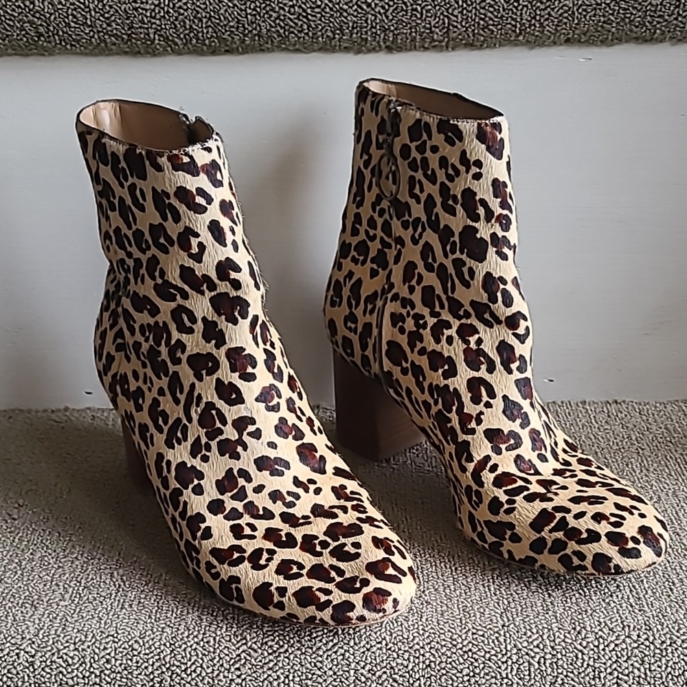 Able Leopard Print Ankle Boots